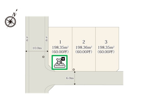 【区画図】 | 前橋市荒牧町　新築住宅