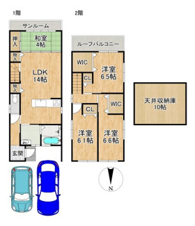 【間取り】 | 小山西大野町貸家