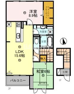 グランチュイールA棟の間取り