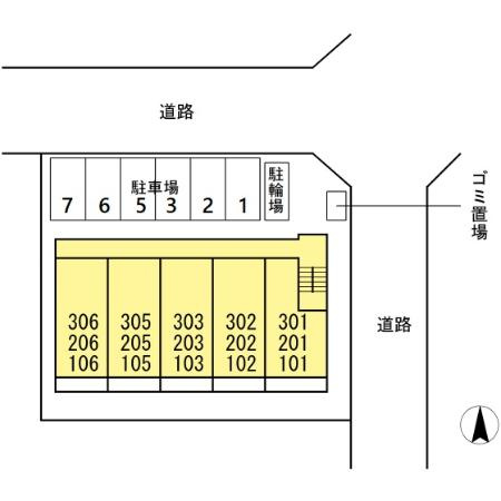 Ｄ－ｒｏｏｍ岩塚の区画図