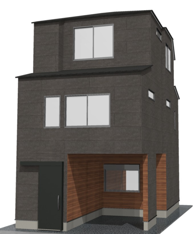 【TOKYO BASE】大田区羽田2丁目　新築戸建の完成予想図|パース