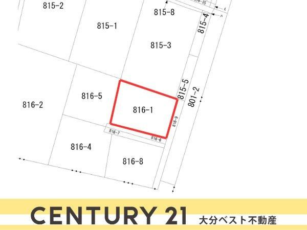 皆春　土地の土地図|※図面と現況が異なる場合は現況を優先させていただきます。
