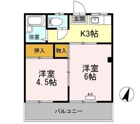 【間取り】 | コスモハイツ福生