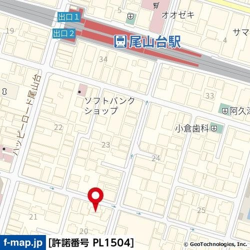 スカイコート尾山台の地図