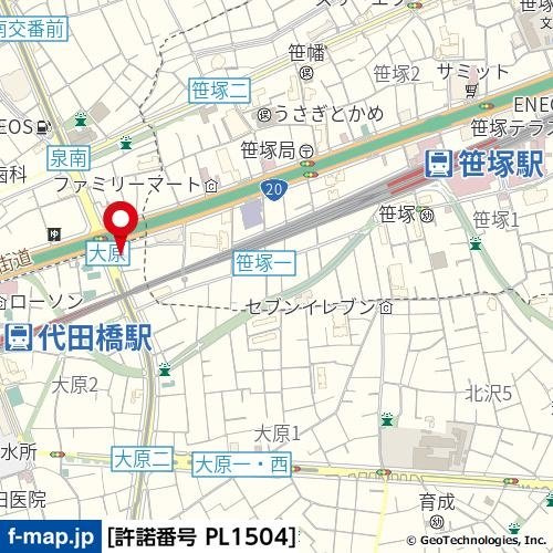 パレステュディオ笹塚の地図