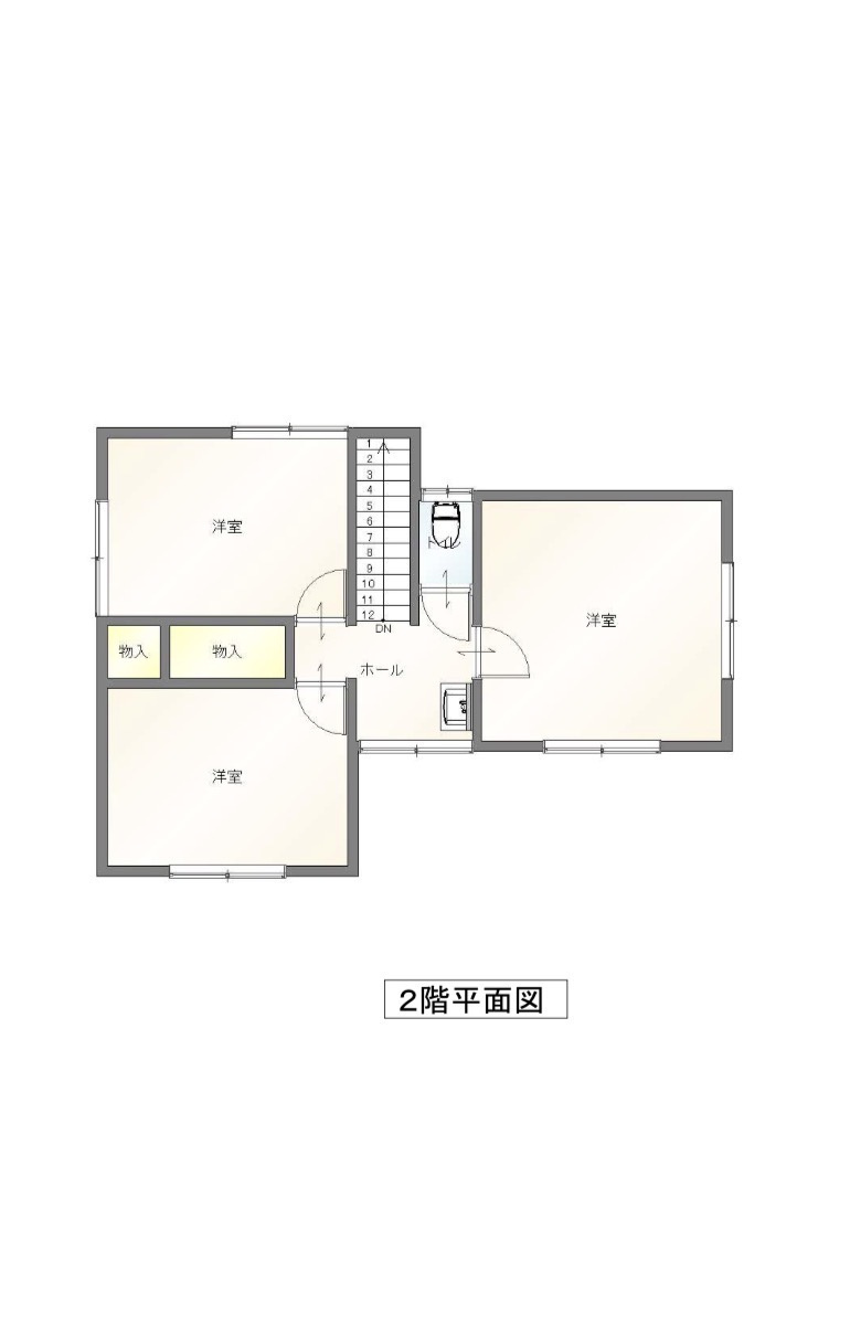 古海（戸建）6LDKの間取り|２階平面図