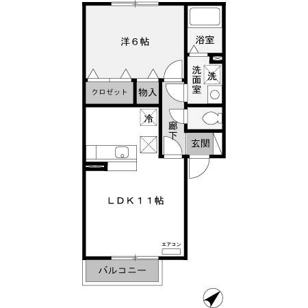 【間取り】 | ガーデンリーブスA | ガーデンリーブス