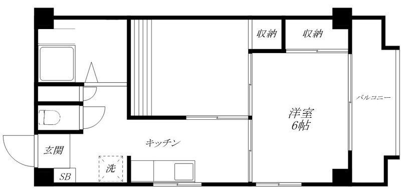 マンション丸中の間取り|間取りです。