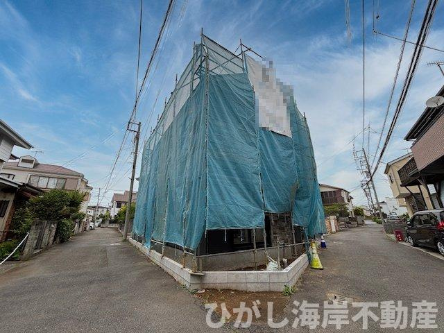 茅ヶ崎市出口町　新築戸建の外観|5月23日撮影　建築中　現地外観