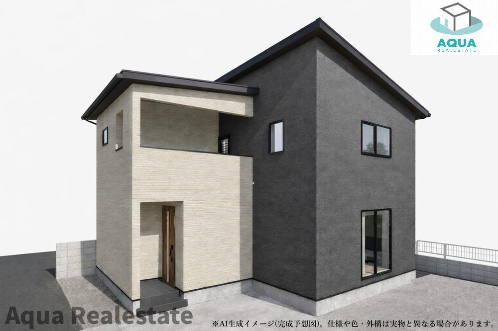 丸亀市新浜町２丁目の新築一戸建の外観パース|外観パースです