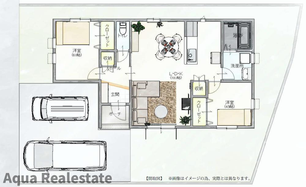 高松市国分寺町福家の新築一戸建の区画図