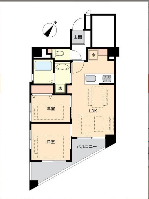 ★仲介手数料無料★コリーヌ緑が丘（お一人で駅近で生活を送りたい方にフィットする間取りです）