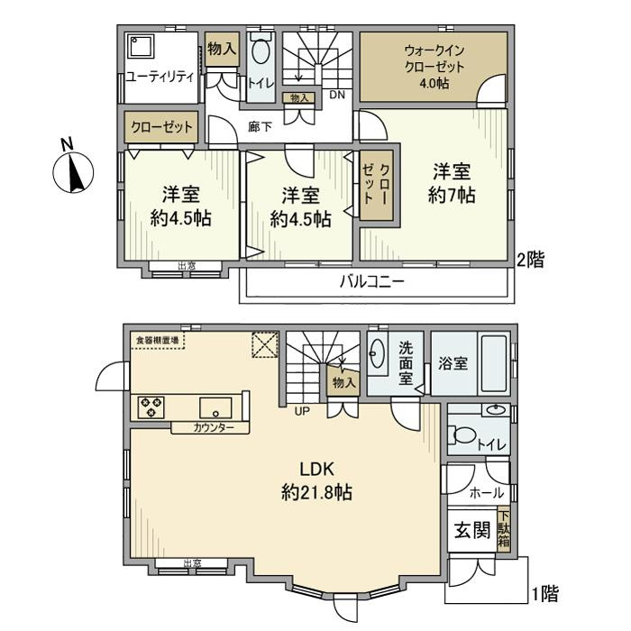 高野戸建の間取り