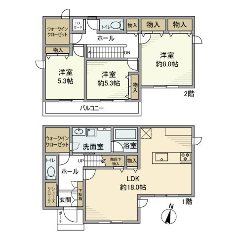 中和倉戸建の間取り