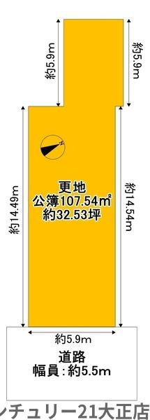 泉尾4丁目売土地の土地図