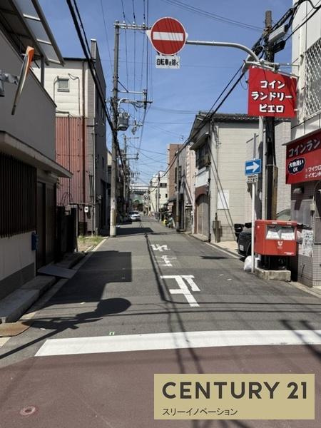 泉尾4丁目売土地の前面道路含む現地写真