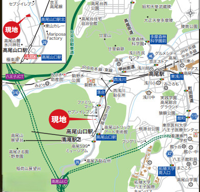 『八王子市土地』八王子市高尾町2116【仲介手数料無料】の地図|～仲介手数料無料☆八王子ひなた不動産～八王子市高尾町　売地	