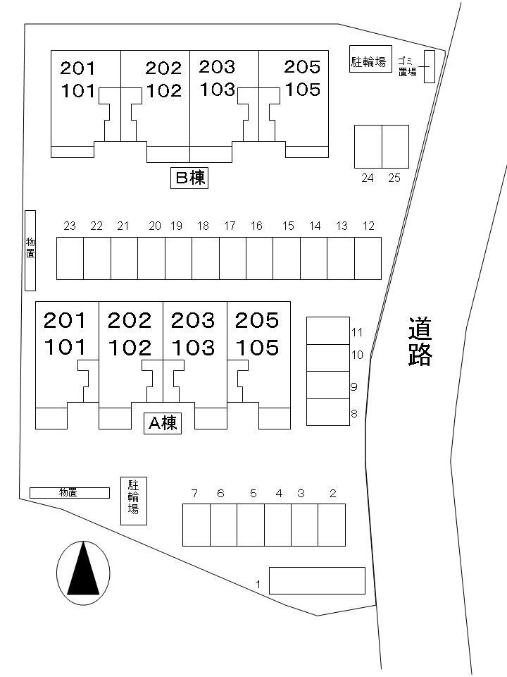 テルヌーラ　Ｂの区画図