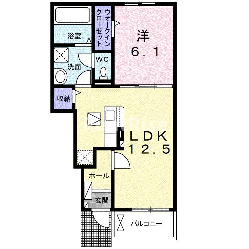 Ｇａｒｄｅｎ　Ｈｏｕｓｅ　Ｋの間取り|間取図