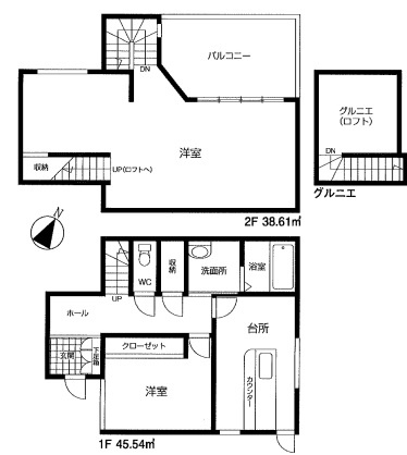 川越市南大塚2丁目　中古戸建の間取り