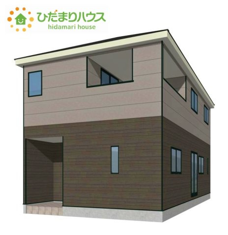 常陸太田市増井町第1　新築戸建　2号棟の外観パース|是非一度、ご家族そろってご内覧ください♪