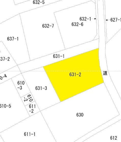 【土地図】 | 太田市台之郷町631-2　売地
