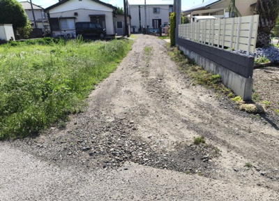 【前面道路含む現地写真】 | 太田市台之郷町631-2　売地 | 北前面道路
