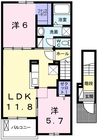 Ｈ・Ｔミニョン姫路の間取り