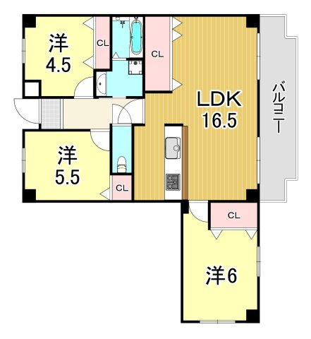 リジェール宝塚の間取り
