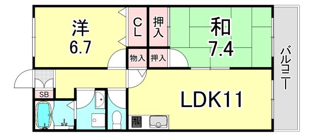 ドミール小林の間取り