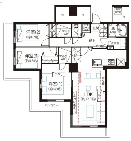 【間取り】 | 晴海アイランドトリトンスクエアビュータワー