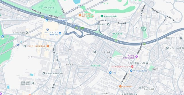 神戸市垂水区上高丸　新築一戸建ての地図