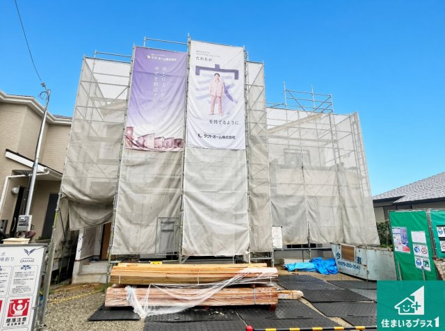 神戸市垂水区上高丸　新築一戸建ての外観|現在の進捗状況です！順調に作業進行中、完成が待ち遠しいです！詳細の間取り等、お気軽にお問い合わせください！