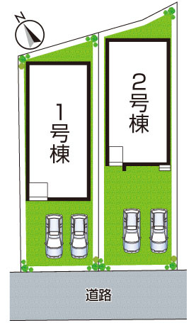 神戸市垂水区上高丸　新築一戸建ての区画図|全2区画