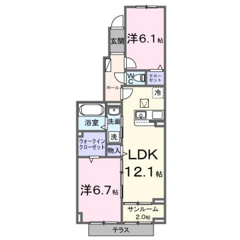 【間取り】 | ロータス水巻１