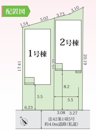 神戸市垂水区上高丸3丁目の区画図