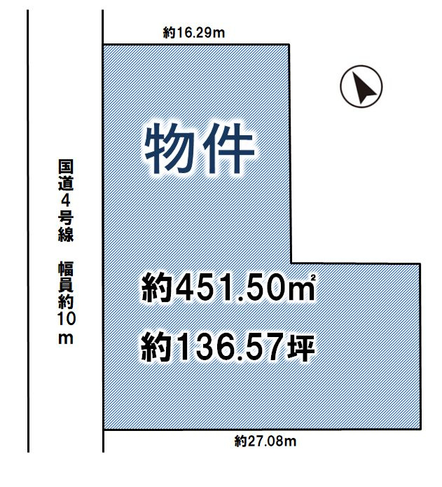 小山市間々田の区画図