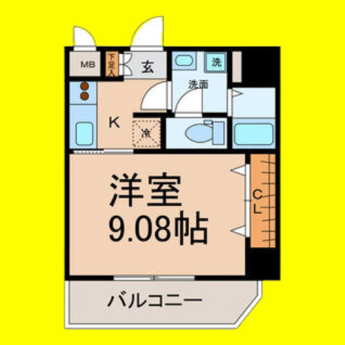 ピースプレイス牛巻　名古屋市賃貸　仲介手数料無料の間取り