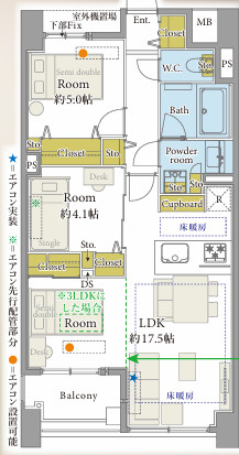 リビオ清澄白河の間取り