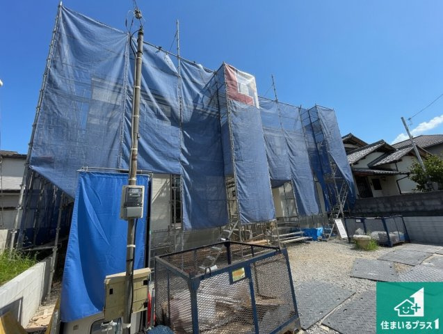★29(土)30(日)現地見学可能！★大津市向陽町　全2邸　の外観|現在の進捗状況です！順調に作業進行中、完成が待ち遠しいです！詳細の間取り等、お気軽にお問い合わせください！
