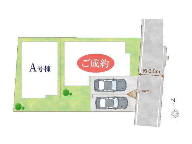 【区画図】 | 志木市柏町1丁目　新築一戸建住宅　全2棟　(丸井志木店) | カースペース付きのゆとりある敷地。長期優良住宅認定の安心の住まいです。