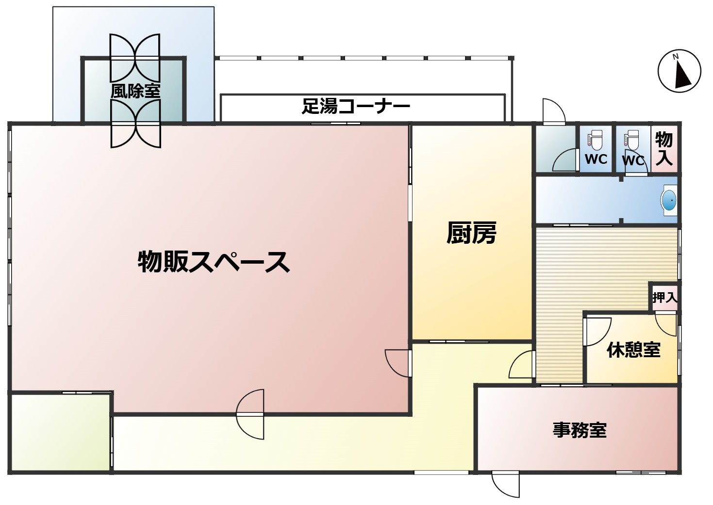 高島市マキノ町高木浜1丁目店舗の間取り