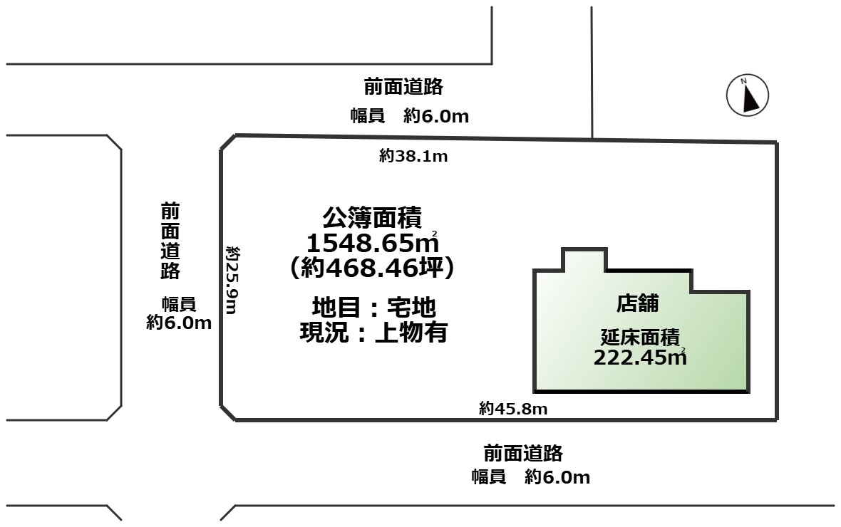 高島市マキノ町高木浜1丁目店舗の区画図