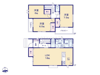 【間取り】 | 名古屋市港区福田2丁目218【仲介手数料無料】新築一戸建て B号棟