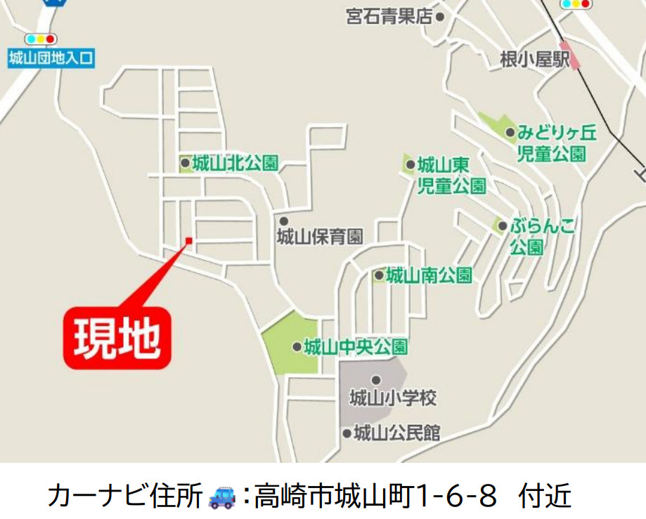 【中古】高崎市城山町１期　３LDKの地図