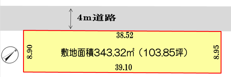 鴻巣市八幡田　売地の土地図