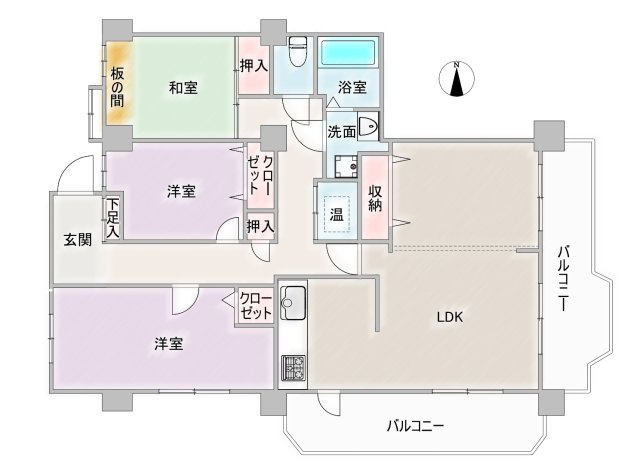 名古屋市天白区表山２丁目の中古マンションの間取り