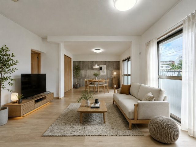 名古屋市天白区表山２丁目の中古マンションの居間・リビング