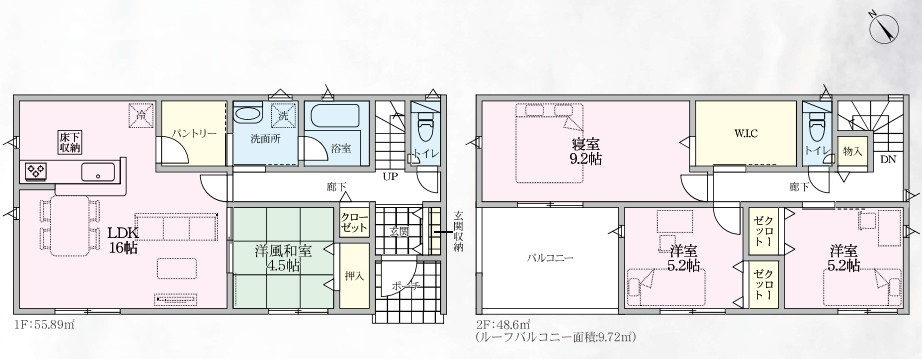 Cradle garden　寄居町用土第4の間取り|図面と現況が異なる場合、現況を優先とします。