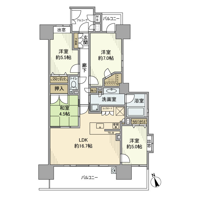 プレミアシティ桜山の間取り